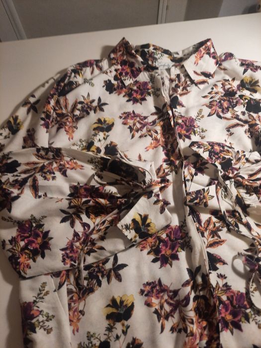 Wiosenna bluzka w kwiaty oversize  Simplicity L 100% wiskoza