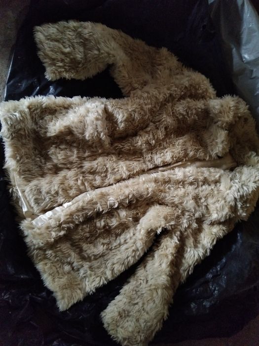 Futro ecru damskie r.L