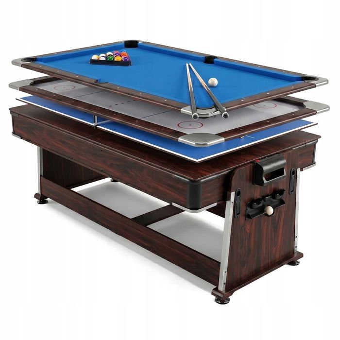 Stół do gry 4w1 gier Bilard Cymbergaj Ping-pong wielofunkcyjny duży 7,5FT