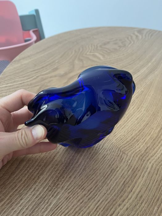 Kobaltowa popielnica Murano, lata 70