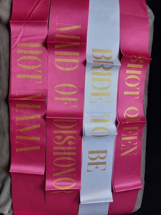 Szarfy na panieński bride to be