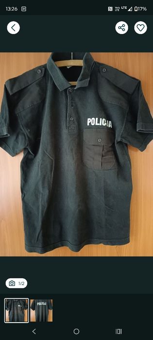 Polo czarne policja rozmiar m/l