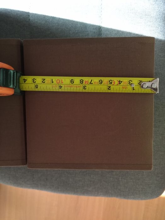 2 Abajures quadrados castanhos