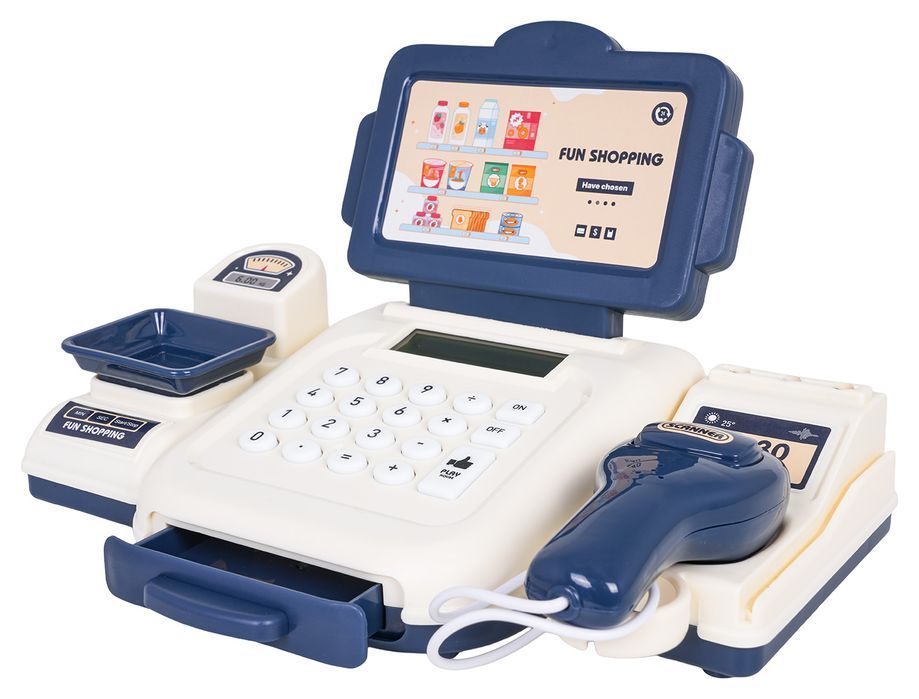 Kasa Fiskalna Niebieska + Akcesoria