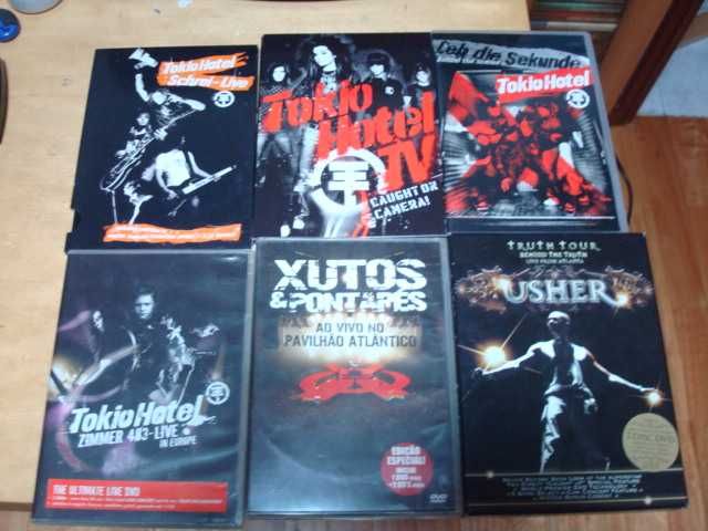 lote 9 dvds musicais bon jovi ,u2, ricky martin,killers,