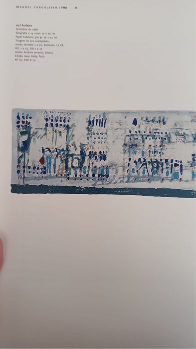 Serigrafia Manuel Cargaleiro - “Azulejos” emoldurada