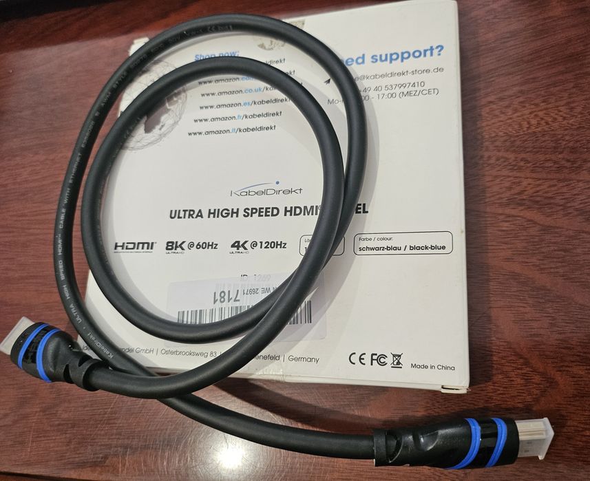 KabelDirekt - Kabel HDMI 8K, 1m