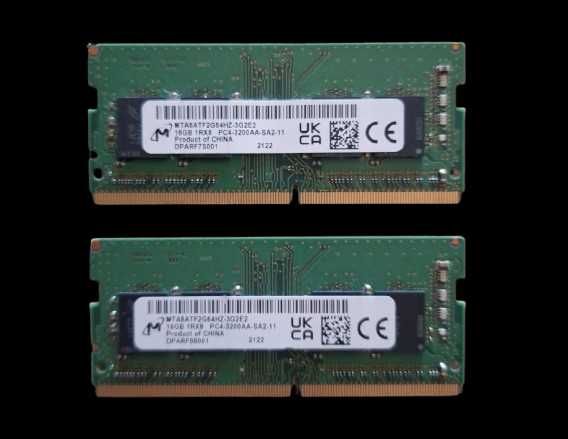 Pamięć DDR4 do laptopa każda po 16GB mam parami po 32GB