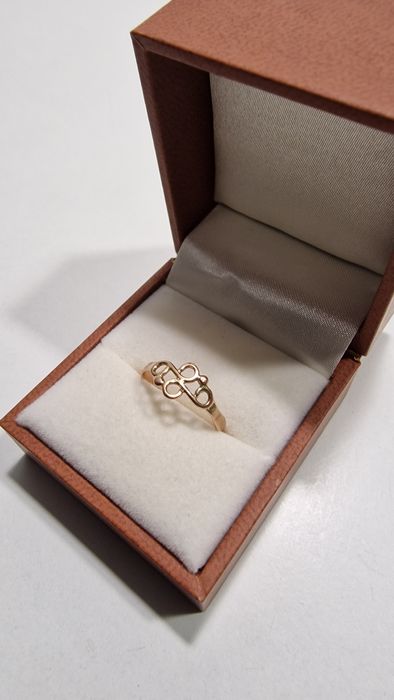 ZŁOTY pierścionek 14K pr.585 rozm.12 drobniutki delikatny Komis Madej