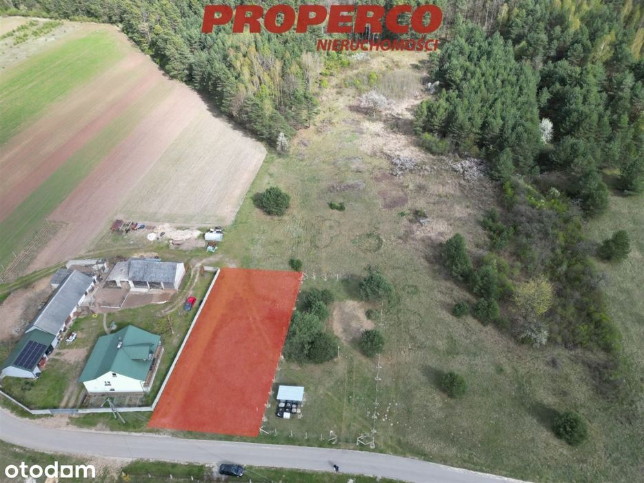 Działka 1029 m², Marzysz, gm. Daleszyce - Widok 2