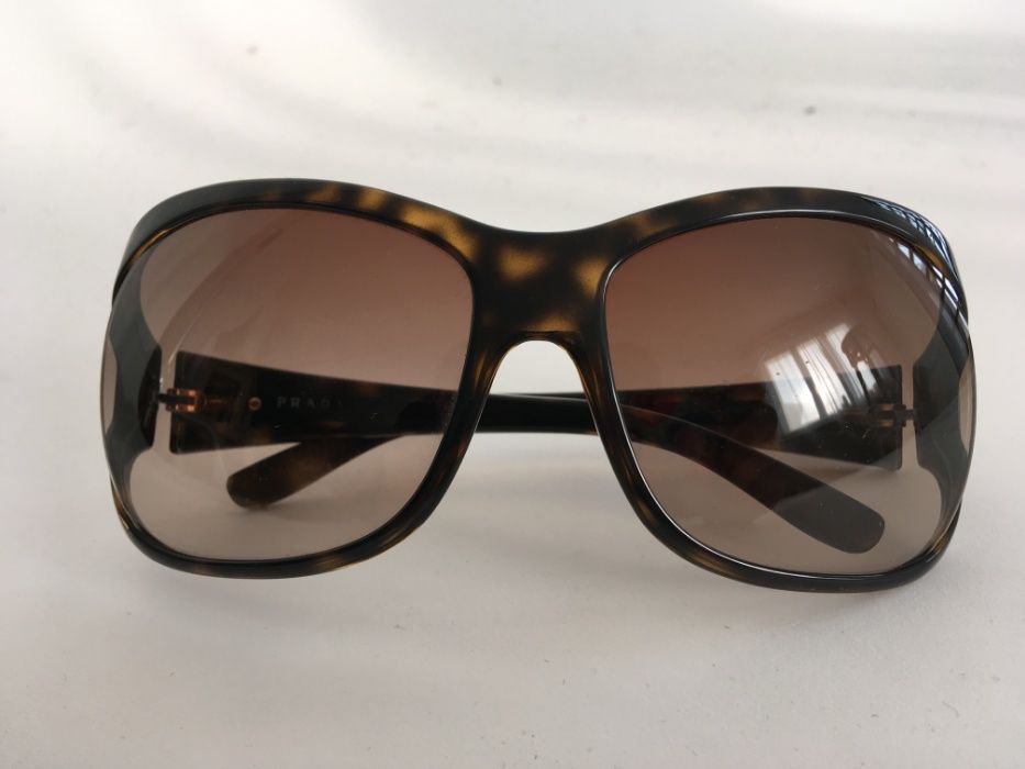 Okulary Prada SPR05L etui certyfikat brown