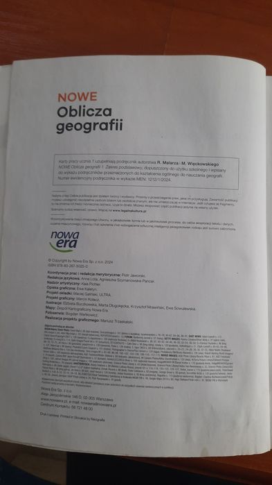 Karty pracy do geografii, liceum kl. 1