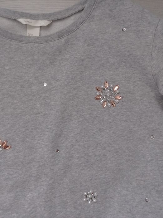H&M Mama bluza ciążowa perełki dżety 38 M