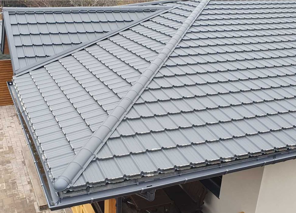 Металочерепиця  Металлочерепица матовая графит антрацит