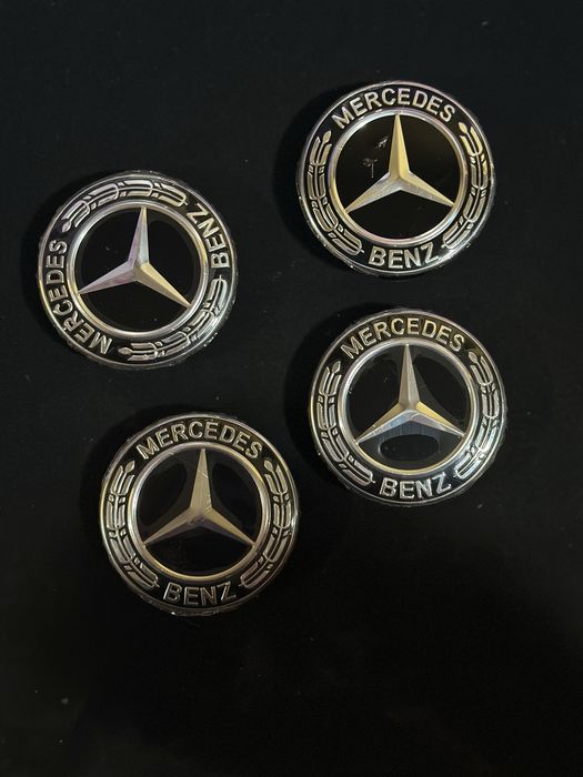 Tampas Centro de Jante Mercedes-Benz – Preto, Prata e Azul