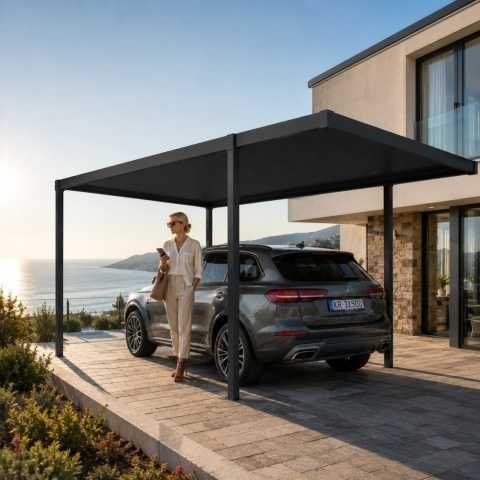 Wiata Samochodowa MIRADOR Solid 80 - 3 x 5 m Antracyt