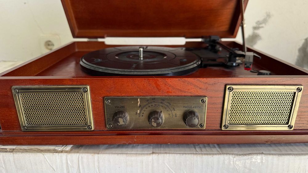 Steepletone Norwich Rádio AM/FM e Gira-Discos Retro | Funciona Perfeitamente