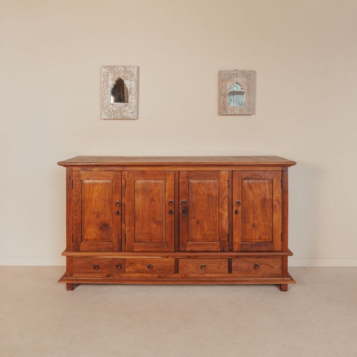 Komoda tekowa Lite drewno rustykalna z szufladami egzotyk kolonialna