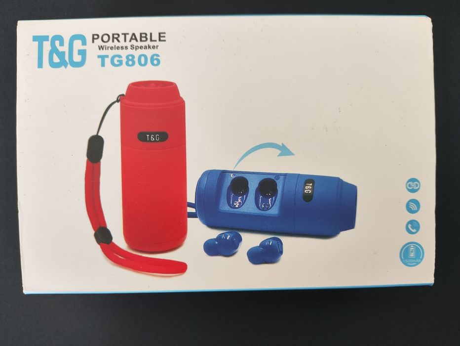 Coluna de Som + Fones S/ Fios