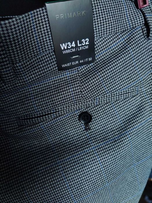 Джинсы (chino Primark United Kingdom w34 stretch grey.