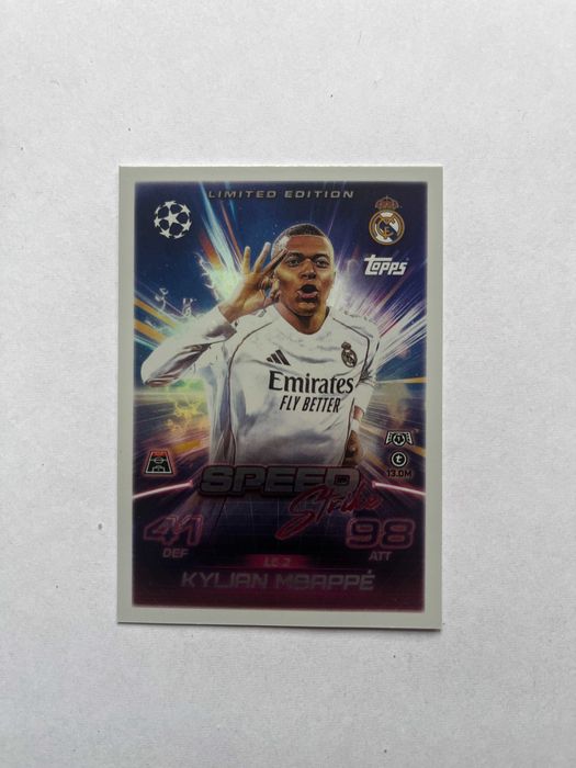 Match Attax 2025 Limited Edition Mbappe Speed Strike