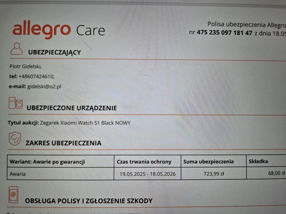 Smartwatch Xiaomi S1 Czarny Męski GPS NFC BLACK