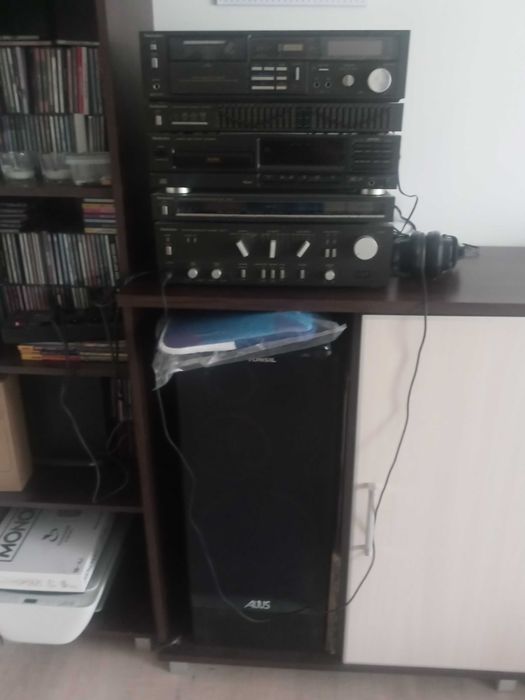 Wieza technics z lat 80 gramofon gratis