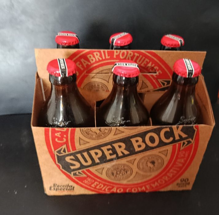 Conjunto 6 garrafas Super Bock 90anos