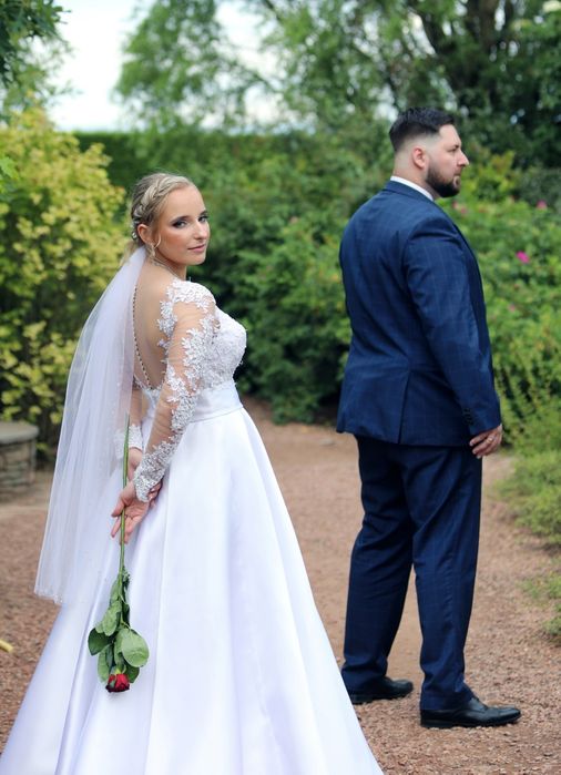 Przepiękna  Suknia Ślubna * Princess * Księżniczka * Zobacz  Foto! * M