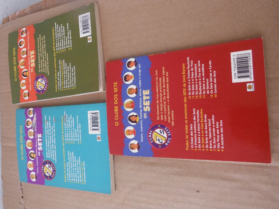3 livros das Aventuras dos SETE