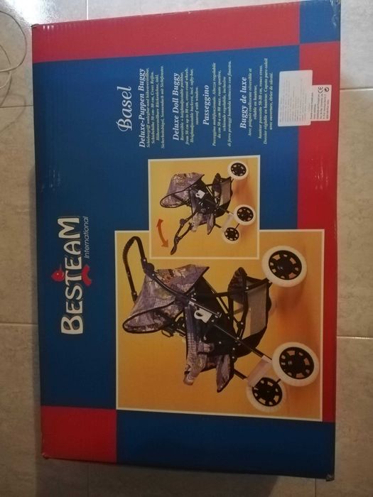 Carrinho para bonecas com pega ajustável de 50 cm a 80 cm - NOVO