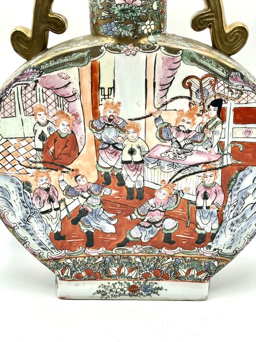 Vaso lua chinês Dinastia Qing seculo 19 chinês