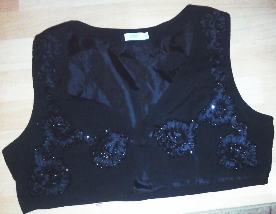 Kamizelka haftowana z cekinami ozdobna rozmiar 44-46