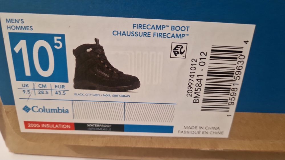 Черевики чоловічі Columbia firecamp boot