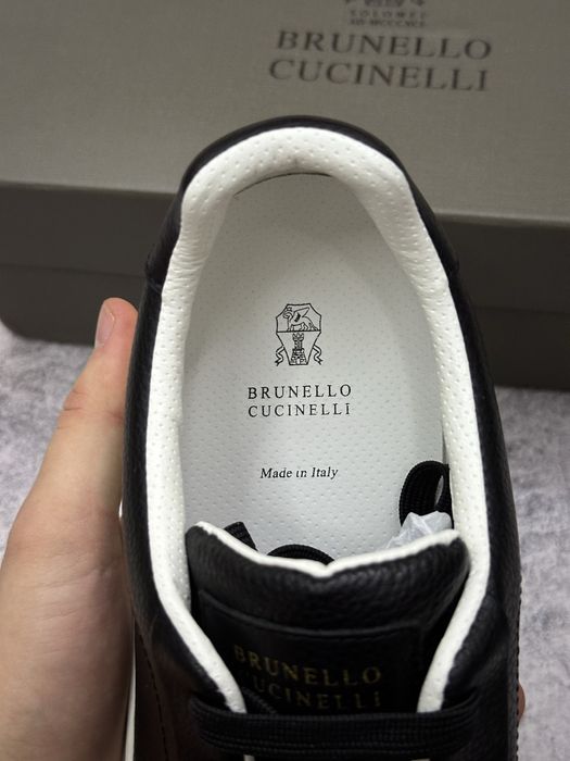 Мужские кожаные кеды Brunello Cucinelli