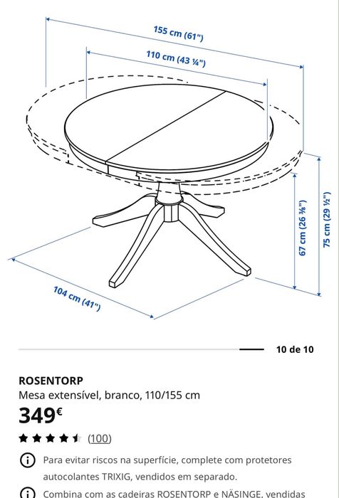 Mesa de sala de jantar