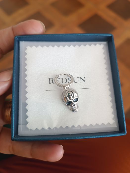 Brincos de caveira prata de lei 925 crânio