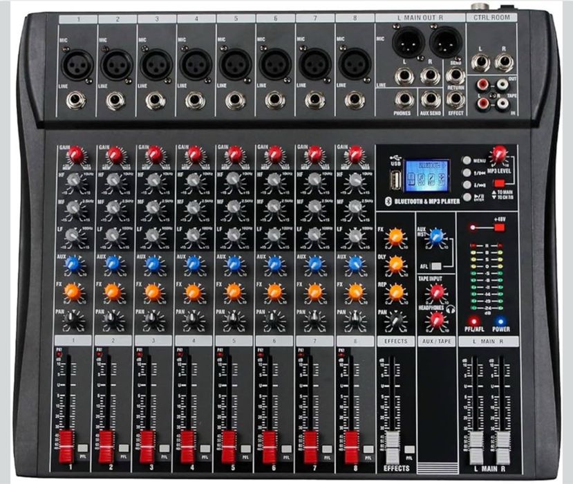 MESA (Nova em Caixa) Depusheng DA8 Misturador de áudio profissional