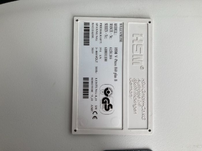 Belownica prasa do makulatury folii kartonu HSM v-press 860 Plus B