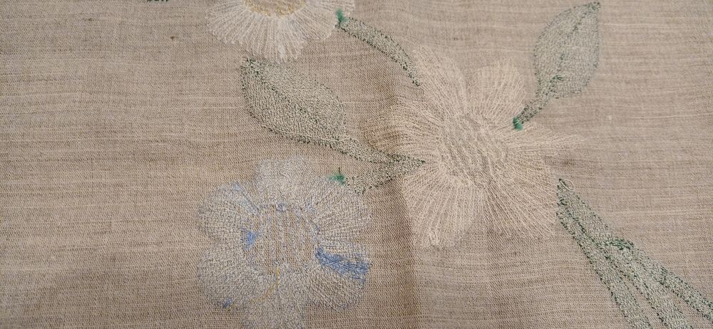 Serweta płótno wyszywane Vintage