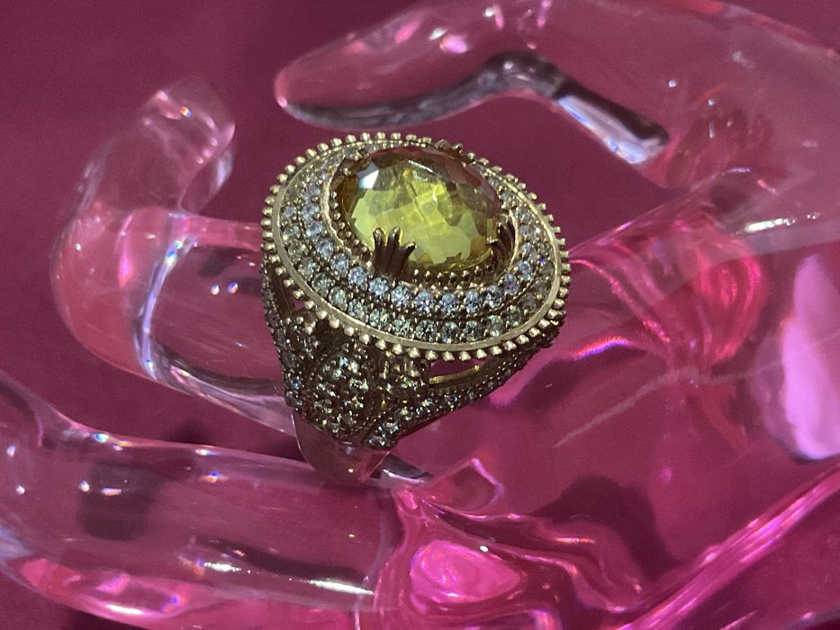 Anel senhora prata banho ouro t,22