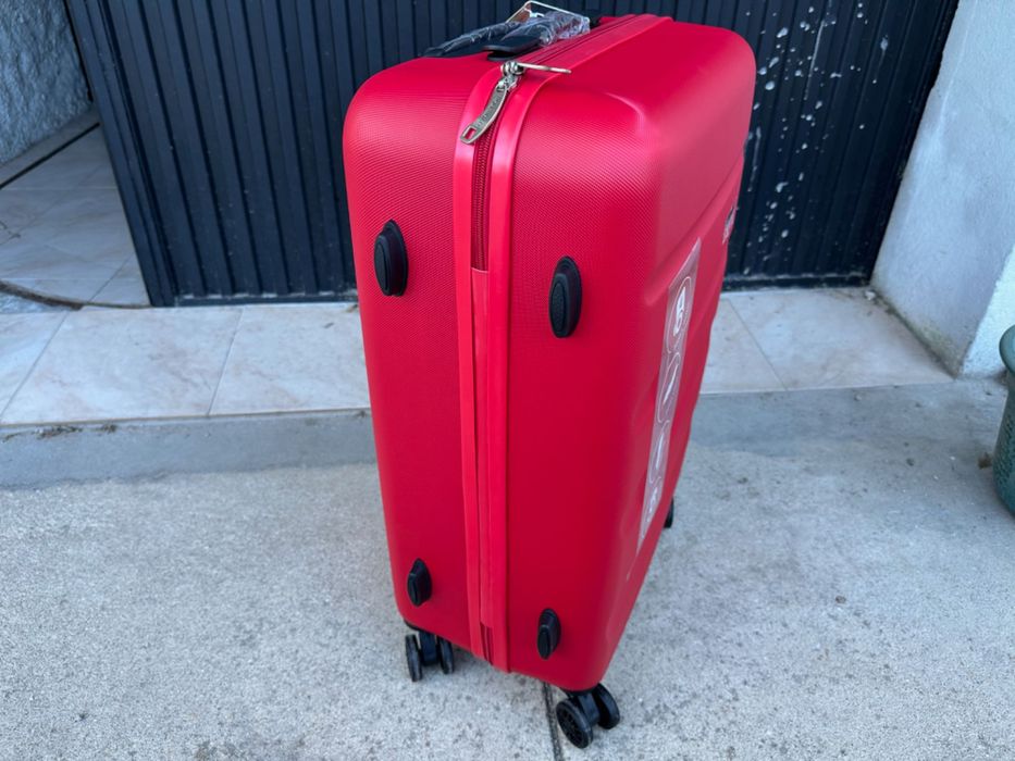 Mala de Viagem Rígida de 65cm 56 Litros Vermelha Nova