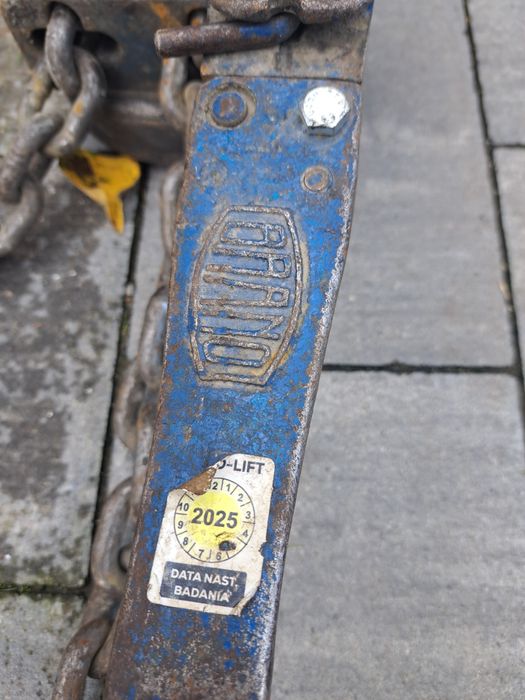 BRANO RZC-3,2T Wciągnik wciągarka zapadkowa łańcuchowa 3,2t + łańcuc