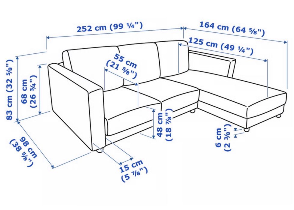 Sofá IKEA - Chaise longue c/arrumação