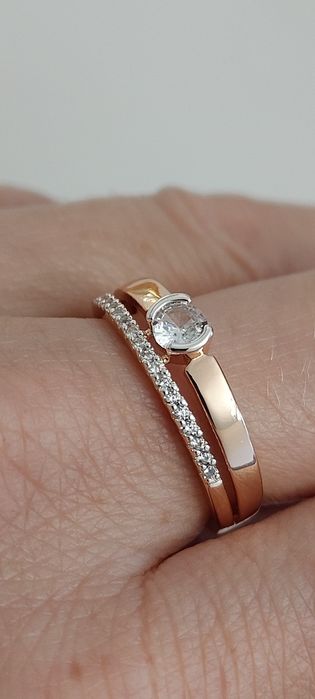 Pierścionek Różowe złoto gr.585 WYPRZEDAŻ!!!