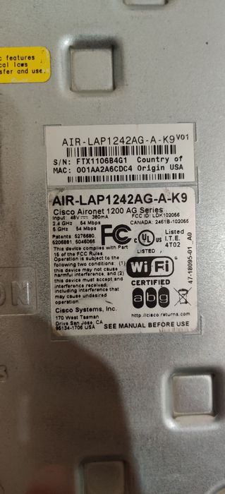 Точка доступу Cisco Aironet 1242AG