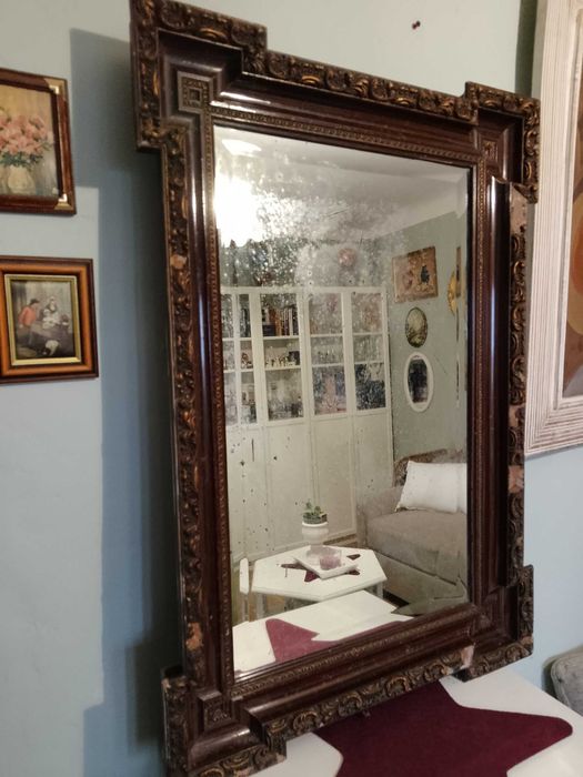 stare lustro kryształowe w ramie,do renowacji