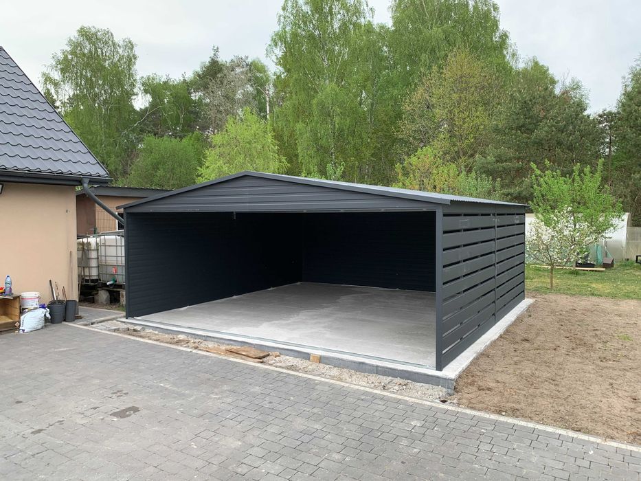 Wiata panelowa carport zadaszenie na auto z profili ocynkowanych