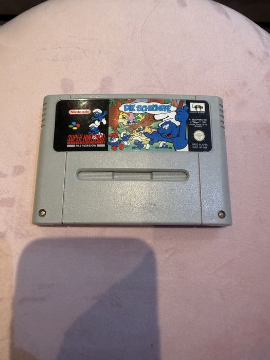 Gra Smerfy-Die Schlumpfe- Nintendo SNES- wersja PAL