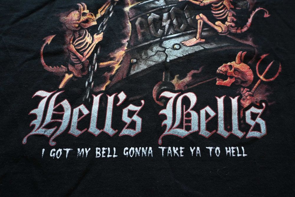 T-shirt koszulka ACDC AC/DC Hells Bells XL FruitOfTheLoom Cotton 100%